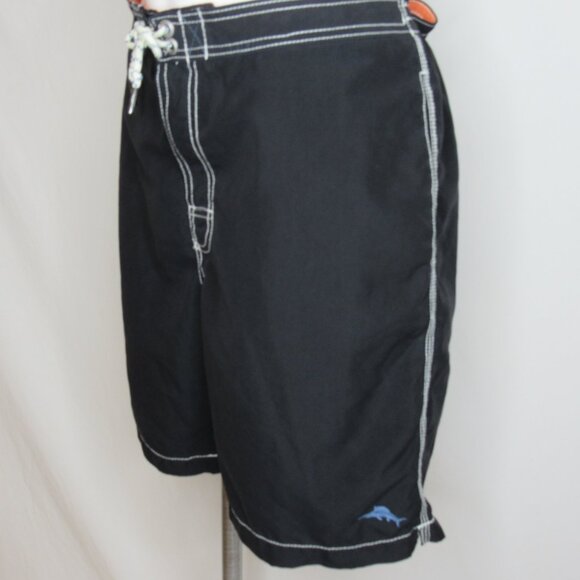 Tommy Bahama Cargo Pocket Black Swim Trunks Men's L Large - Picture 2 of 8